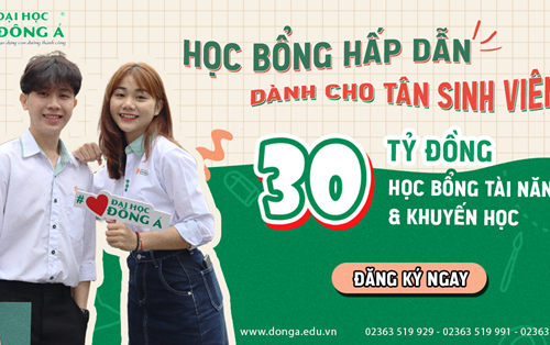 Học bổng hấp dẫn chương trình song ngữ quốc tế ĐH Đông Á năm 2023